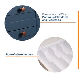 Cozinha Modulada 8 Peças sem Tampo 4 Aéreos 3 Balcões e Torre Quente Arizona CabeCasa MadeiraMadeira - 7