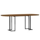 Ver imagem 2 de Mesa de Jantar 8 Lugares Retangular Orgânico 200cm Pés Industrial Alina N01 Cinamomo Preto - Lyam
