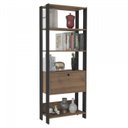 Ver imagem 7 de Escrivaninha Mesa Escritório com Estante 4 Prateleiras 1 Porta Espresso Móveis Pinho E Preto