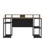 Escrivaninha 140cm com Estante 4 Prateleiras 1 Porta Espresso Móveis - 19