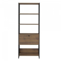 Escrivaninha 140cm com Estante 4 Prateleiras 1 Porta Espresso Móveis - 8