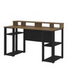 Escrivaninha 140cm com Estante 4 Prateleiras 1 Porta Espresso Móveis - 15
