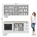 Ver imagem 4 de Cozinha Completa Americana 4 Peças com Balcão Forno de Embutir Branco - Móveis Henn Branco