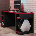 Ver imagem 1 de Mesa para Computador Notebook Gamer Pro Preto-vermelho - Fit Mobel