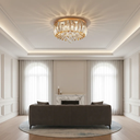 Ver imagem 2 de Plafon Sobrepor Led Cristal e Acrílico Greta 45cm 24w Dourado Luz Branca
