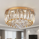 Ver imagem 5 de Plafon Sobrepor Led Cristal e Acrílico Greta 45cm 24w Dourado Luz Branca