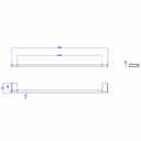 Ver imagem 2 de Porta Toalha Deca You Black Matte Quadrado 600mm - Deca Deca Metais