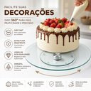 Ver imagem 7 de Prato Giratório de Vidro 32cm com Base em Aço Inox