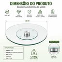 Ver imagem 4 de Prato Giratório de Vidro 32cm com Base em Aço Inox