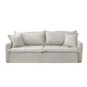 Ver imagem 6 de Sofá Cama Linho em Madeira Eucalipto 240cm Braço 20cm Arizona Meu Sofá Online