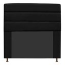 Ver imagem 1 de Cabeceira Estofada Turim 100CM Solteiro Courino Preto - D A DECOR