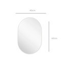 Ver imagem 4 de Espelho Oval 60x40cm Moldura em Couro Yescasa