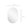 Espelho Oval 60x40cm Moldura em Couro Yescasa - 4