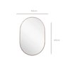 Espelho Oval 60x40cm Moldura em Couro Yescasa - 5