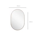 Ver imagem 5 de Espelho Oval 60x40cm Moldura em Couro Yescasa