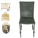 Ver imagem 4 de Jogo 8 Cadeiras Cannes Corda Náutica e Mesa Retangular Ripada 2,00m em Alumínio para Edícula, Jardim