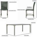 Ver imagem 2 de Jogo 8 Cadeiras Cannes Corda Náutica e Mesa Retangular Ripada 2,00m em Alumínio para Edícula, Jardim