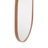 Espelho Oval 60x40cm Moldura em Couro Yescasa - 3