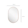 Espelho Oval 60x40cm Moldura em Couro Yescasa - 5