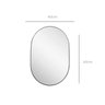 Espelho Oval 60x40cm Moldura em Couro Yescasa - 5