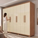 Ver imagem 6 de Guarda-Roupa Casal com Pés 8 Portas 4 Gavetas Titanium
