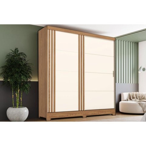 Guarda Roupa Casal B352 2 Portas Cinamomo/Off White Henn