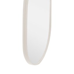 Espelho Oval 80x50cm Moldura em Couro Yescasa - 3