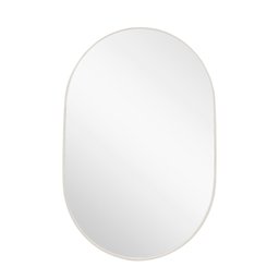 Espelho Oval 80x50cm Moldura em Couro Yescasa - 4