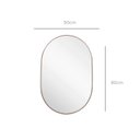 Ver imagem 4 de Espelho Oval 80x50cm Moldura em Couro Yescasa