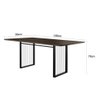 Mesa de Jantar Atos 180x90cm c/ Vidro Off White 4mm Mais Decor:Siena/Preto - 3
