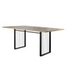 Mesa de Jantar Atos 180x90cm c/ Vidro Off White 4mm Mais Decor:Siena/Preto - 1
