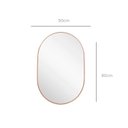 Ver imagem 5 de Espelho Oval 80x50cm Moldura em Couro Yescasa