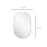 Espelho Oval 80x50cm Moldura em Couro Yescasa - 5