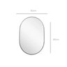 Espelho Oval 80x50cm Moldura em Couro Yescasa - 4