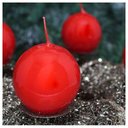 Ver imagem 1 de Vela Bola de Natal Clássica Vermelha Natalina 7cm