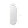 Espelho Oval 150x50cm Moldura em Couro Yescasa - 3