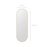 Espelho Oval 150x50cm Moldura em Couro Yescasa - 3