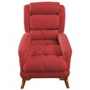 Ver imagem 2 de Poltrona Amamentação Liz de Balanço Suede Vermelho - Dominic Decor