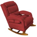 Ver imagem 1 de Poltrona Amamentação Liz de Balanço Suede Vermelho - Dominic Decor