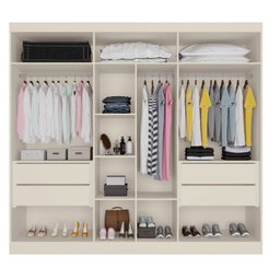 Guarda Roupa Casal com Espelho 6 Portas 4 Gavetas Oslo - 2 Guarda Roupa Casal com Espelho 6 Portas 4 Gavetas Oslo - 2