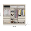 Ver imagem 4 de Guarda Roupa Casal com Espelho 6 Portas 4 Gavetas Oslo
