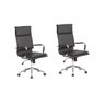 Kit 2 Cadeira de Escritório Presidente Giratória Esteirinha Valência Alta - 1