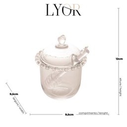 Meleira de Cristal com Pegador Coração 9,5cm X 12cm Lyor - 2