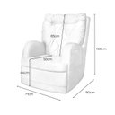 Ver imagem 3 de Poltrona para Amamentação com Balanço e Puff Ludmila