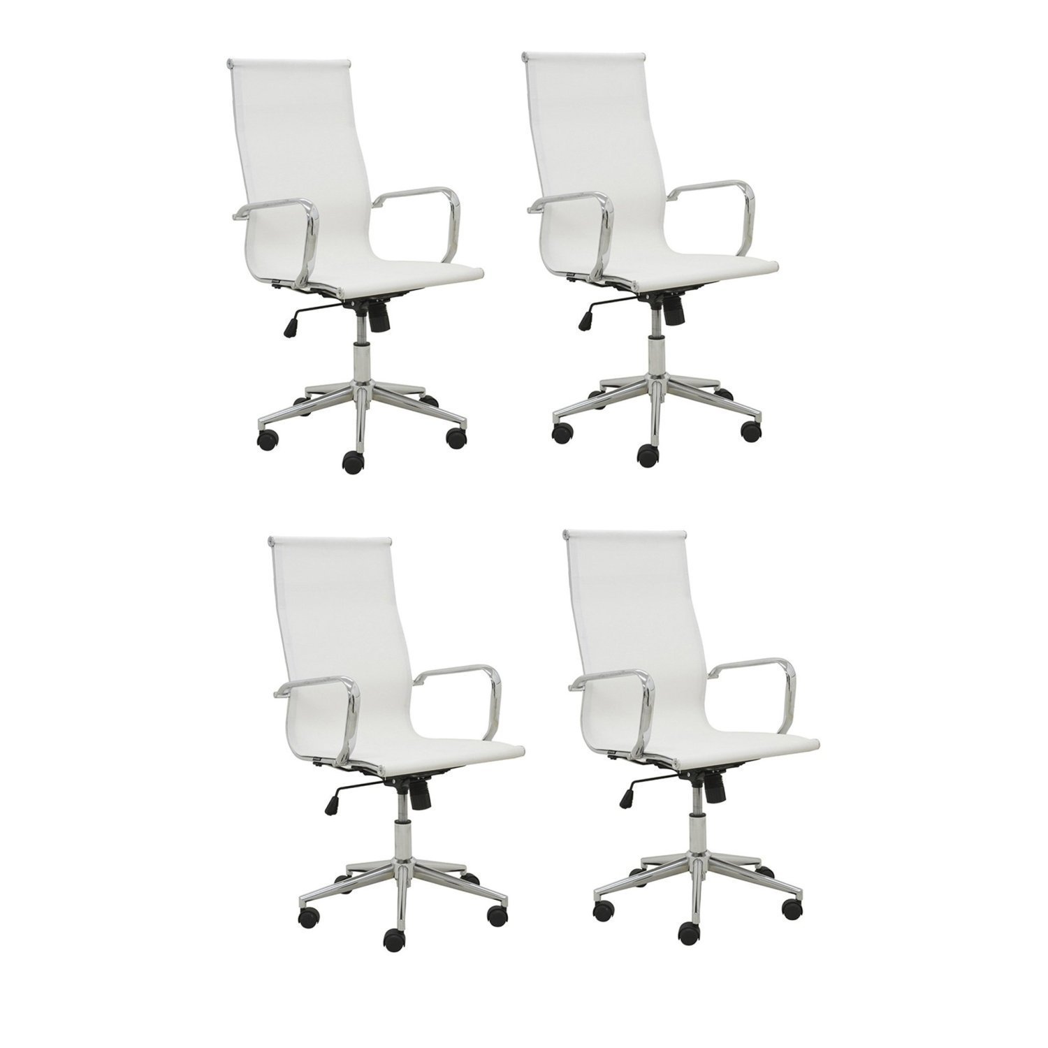Kit 4 Cadeiras de Escritório Presidente Esteirinha em Tela Mesh Sevilha - 1