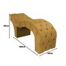 Maca Estética Estofada Reclinável Ergonômica Veludo Eliana:mostarda - 4