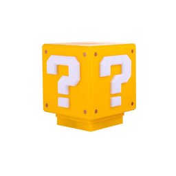 Luminária Abajur Super Mario Cubo Bloco Interrogação S Fio com Som - 1