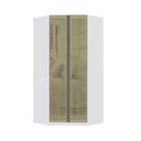 Ver imagem 1 de Guarda Roupa Modulado Canto Closet 2 Portas 111,9cm com Vidro Reflecta Bronze Prime Luciane Móveis