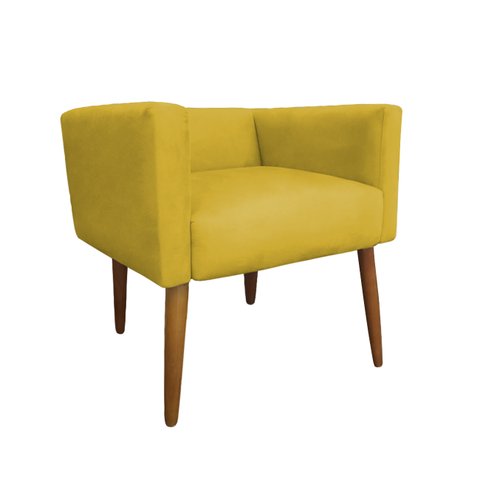 Banco Decorativo Nina Suede Mostarda - Dominic Decor