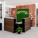 Ver imagem 1 de Balcão Atendimento de Canto C/ Gaveteiro Recepção 1200x600 Netmobil - Nogal